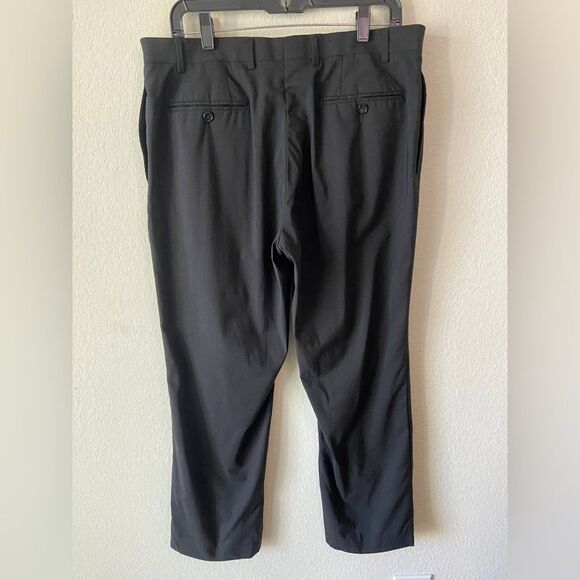 Lauren Ralph Lauren Men’s Dress Pants Black Slim Fit 100% Wool 36W x 30L Preppy - Picture 4 of 4